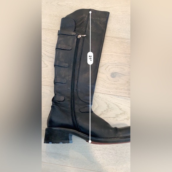 PACIOTTI Designer Black Leather Over Knee Boots Silver 41 US 10-10.5 EXCELLENT! - Picture 4 of 16